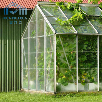 مكافحة الشيخوخة خيمة الألومنيوم الدفيئة البستانية مع ورقة الزجاج